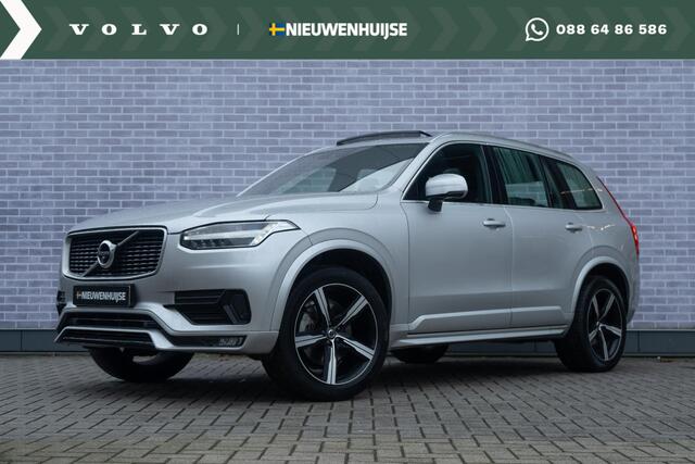 Volvo XC90 T5 AWD R-Design | 7-Zits | Navi | Schuif-/Kanteldak | Head-Up Display | 360 Camera | Stoelverwarming | Luchtvering | BLIS | Park Assist | Trekhaak | Keyless | Memory | Elek. Achterklep | 20" LM
