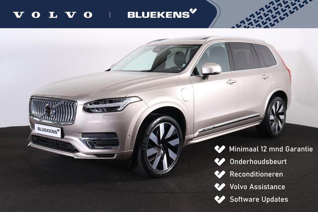 Volvo XC90 T8 Recharge AWD Ultimate Bright - LONG RANGE - Panorama/schuifdak - IntelliSafe Assist & Surround - 360º Camera - Harman/Kardon audio - Verwarmde voorstoelen, stuur & achterbank - Parkeersensoren voor & achter - Elektr. bedienb. voorstoelen met geheugen -