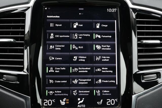 Volvo XC90 T8 Recharge AWD Inscription - Luchtvering - Panorama/schuifdak - IntelliSafe Assist & Surround - 360º Camera - Harman/Kardon audio - Adaptieve LED koplampen - Verwarmde voorstoelen, stuur & achterbank - Parkeersensoren voor & achter - Elektr. bedienb. voo