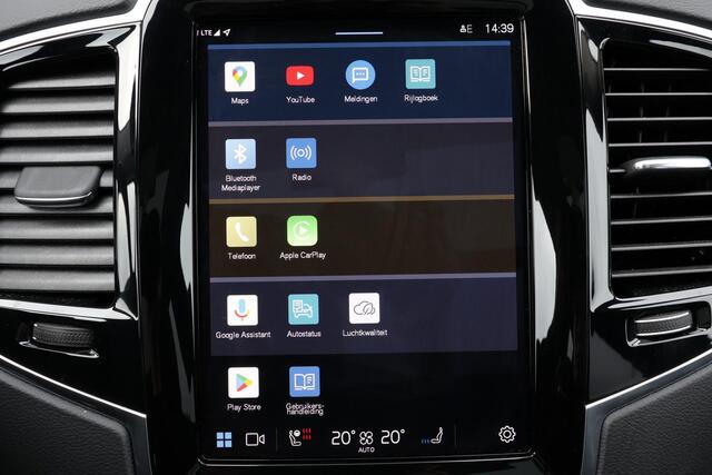 Volvo XC90 T8 Recharge AWD Ultra Dark - Luchtvering - Panorama/schuifdak - IntelliSafe Assist & Surround - 360º Camera - Verwarmde voorstoelen, stuur & achterbank - Parkeersensoren voor & achter - Elektr. bedienb. voorstoelen met geheugen - Draadloze tel. lader - He