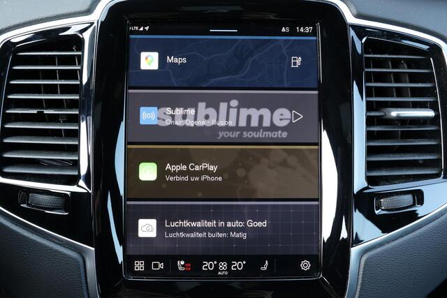Volvo XC90 T8 Recharge AWD Ultimate Dark - Luchtvering - Panorama/schuifdak - IntelliSafe Assist & Surround - 360º Camera - Bowers & Wilkins audio - Verwarmde voorstoelen, stuur & achterbank - Parkeersensoren voor & achter - Elektr. bedienb. voorstoelen met geheugen