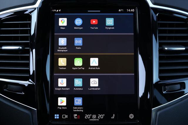 Volvo XC90 T8 Recharge AWD Ultimate Dark - LONG RANGE - Luchtvering - Panorama/schuifdak - IntelliSafe Assist & Surround - Bowers & Wilkins audio - 360º Camera - Verwarmde voorstoelen, stuur & achterbank - Parkeersensoren voor & achter - Elektr. bedienb. voorstoelen