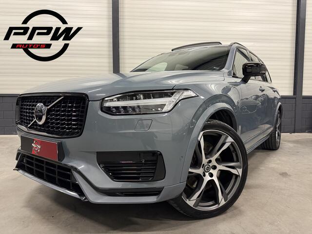 Volvo XC90 T8 Recharge AWD R-Design Long Range 455PK PANO/LUCHTVERING/B&W/TREKHAAK/22"/HEAD-UP/360CAMERA/LEER-SPORT/MEMORY/PILOT-ASSIST/ACC/KLEUR THUNDER-GREY/VOLLEDIG VOLVO DEALER ONDERHOUD