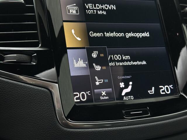 Volvo XC90 2.0 T8 AWD 455PK Ultimate Dark | Luchtvering | Bowers & Wilkins | 360 Camera | Panorama | Pilot-Assist | R-Design | ACC | Stoelventilatie | Trekhaak | Head-Up | Keyless-Entry | Sportstoelen | Memory | Standkachel | Stuurverwarming | Full-LED | Zonwering |