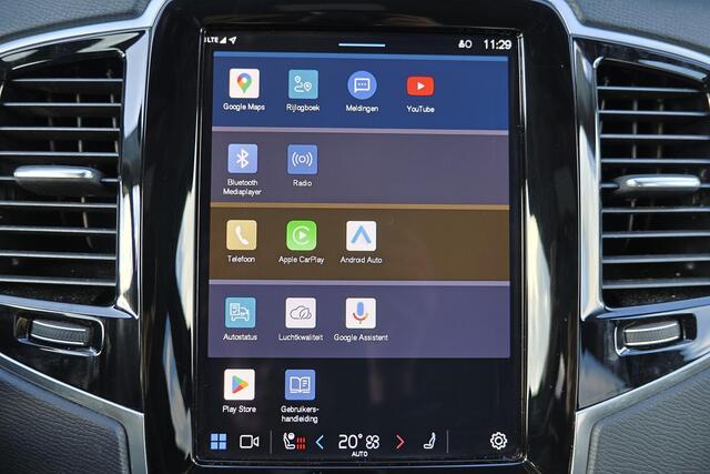 Volvo XC90 T8 Recharge AWD Core Bright - LONG RANGE - IntelliSafe Assist & Surround - Adaptieve LED koplampen - Parkeercamera achter - Verwarmde voorstoelen, stuur & achterbank - Parkeersensoren voor & achter - Draadloze tel. lader - Extra getint glas - 19' LMV