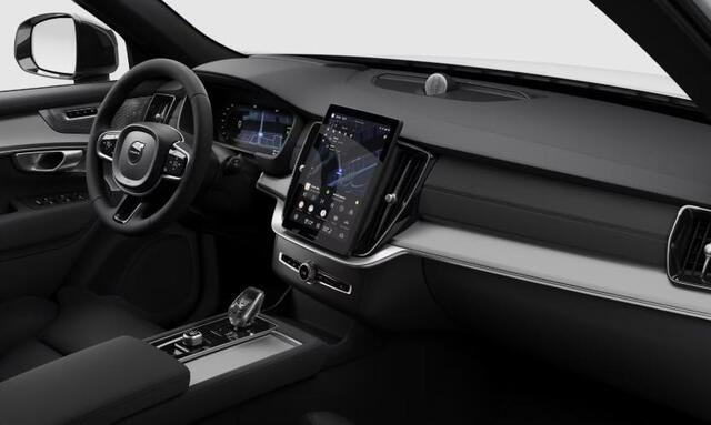 Volvo XC90 T8 Plug-in hybrid AWD Ultra Black Edition Executive | Google | Long Range | Bowers & Wilkins Audio | Luchtvering | Head-Up Display | Stuurverwarming | Adaptieve Cruise Control | 360 Camera | Massage | Gelamineerde Zijruiten Rondom | Getint Glas | Keyless