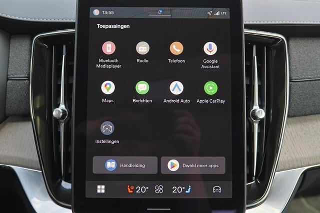 Volvo XC90 T8 Recharge AWD Ultra Bright - Luchtvering - Panorama/schuifdak - IntelliSafe Assist & Surround - 360º Camera - Bowers & Wilkins audio - Adaptieve LED koplampen - Verwarmde voorstoelen, stuur & achterbank - Parkeersensoren voor & achter - Elektr. bedienb