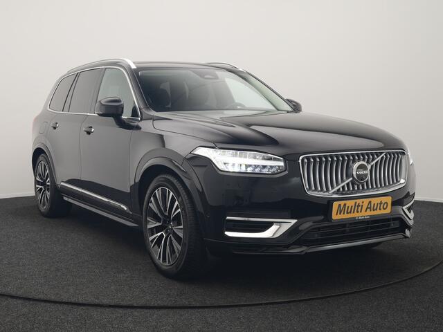 Volvo XC90 T8 Recharge AWD Plus Bright 7 Persoons LONG RANGE PHEV 455pk Dealer O.H. | Trekhaak Af Fabriek | Luchtvering | Adaptive Cruise | Harman / Kardon | Lederen Sportstoelen Ventilatie & Memory | 360 Camera | Stoelen & Stuur Verwarmd | Keyless | Blis | Google A