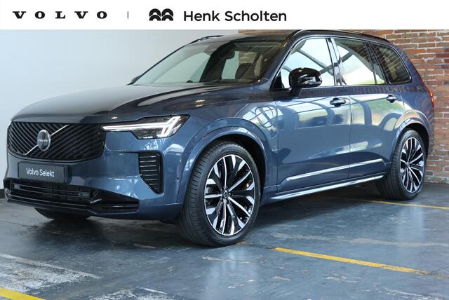 Volvo XC90 T8 Plug-in hybrid AWD Ultra Dark | Bowers & Wilkins Premium Audio | Luchtvering | Nappa Lederen bekleding met ventilatie | 360° Parkeercamera | Semi-Electrische Wegklapbare trekhaak | Panoramadak | Stoelverwarming | Parkeersensoren voor + achter