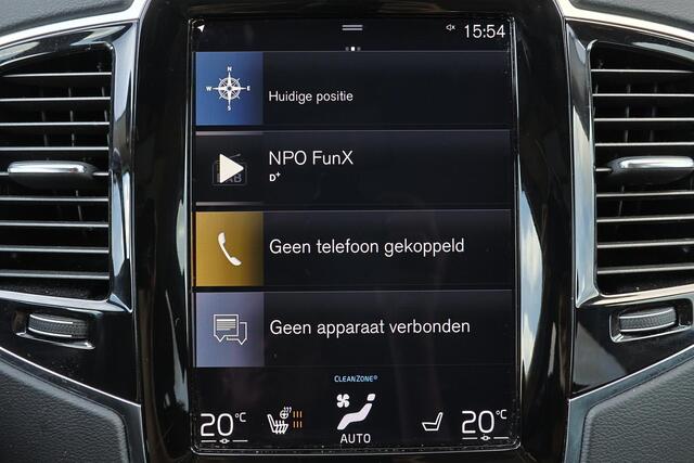 Volvo XC90 T8 Recharge AWD Inscription - Panorama/schuifdak - IntelliSafe Assist & Surround - 360º Camera - Harman/Kardon audio - Adaptieve LED koplampen - Verwarmde voorstoelen & stuur - Parkeersensoren voor & achter - Elektr. bedienb. voorstoelen met geheugen - Draadloze tel. lader - Standkachel - Extra getint glas - Inklapbare trekhaak - 20' LMV