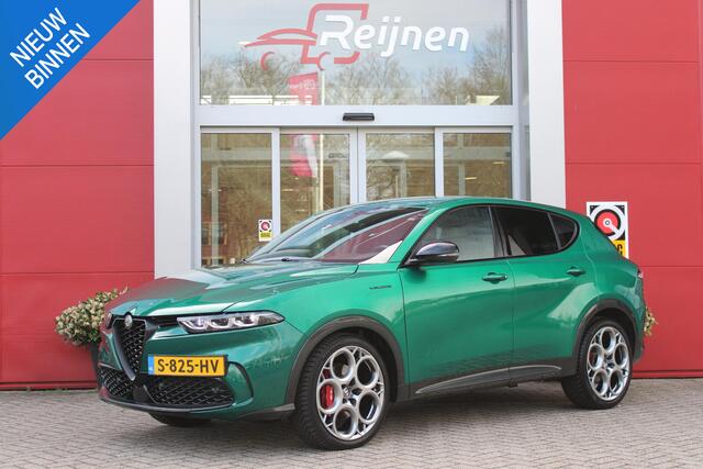 Alfa Romeo Tonale 1.5T Hybrid 160PK VELOCE | AFNEEMBARE TREKHAAK | PREMIUM PACK: LEDEREN BEKLEDING/GEVENTILEERDE VOORSTOELEN/4-VOUDIG ELEKTRISCH VERSTELBARE LENDESTEUN VOORSTOELEN/ELEKTRISCH BEDIENBARE VOORSTOELEN/GEHEUGEN OP DE BESTUUDERSSTOEL/HOOGGLANS ZWARTE RAAMOMLIJST
