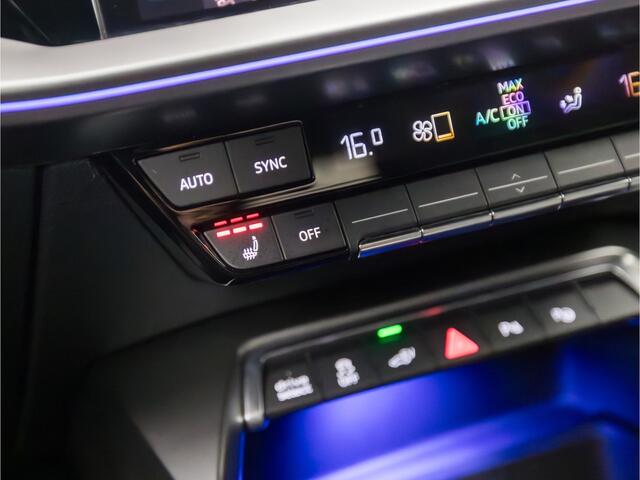 Audi A3 SPORTBACK 40 TFSI e Sportline Automaat (APPLE CARPLAY, GROOT NAVI, ADAPTIVE CRUISE, SFEERVERLICHTING, ELEK SPORTSTOELEN, ELEK ACHTERKLEP, GETINT GLAS, NIEUWSTAAT)
