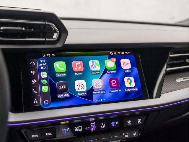 Audi A3 SPORTBACK 30 TFSI S-Line Sport Automaat (2X S-LINE, APPLE CARPLAY, HEAD-UP DISPLAY, SONOS AUDIO, GROOT NAVI, CAMERA, LEDEREN SPORTSTOELEN, STOELVERWARMING, ADAPTIVE CRUISE, SFEERVERLICHTING, KEYLESS, NIEUWSTAAT)