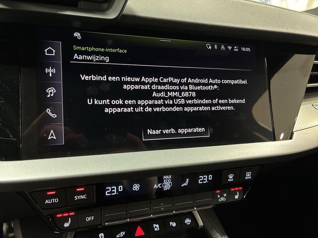 Audi A3 SPORTBACK 40 TFSIe 204pk S-tronic S edition · Camera · Apple/Android Car Play · Navigatie · Stoelverwarming · 17'' Inch · Garantie t/m 08-07-2029 of 100.000km