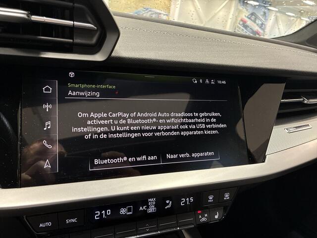 Audi A3 SPORTBACK 40 TFSIe 204pk S-tronic S Edition · Panoramadak · Apple/Android Car Play · Lederen Bekleding · Cruise Control · Navigatie · Stoelverwarming · P-Sensoren · 17'' Inch ·