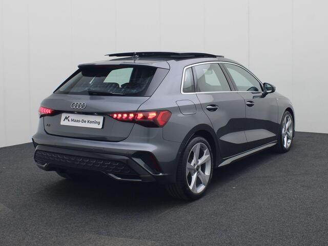 Audi A3 SPORTBACK 35 TFSI/150PK S Line · Panoramadak · Camera · SONOS · Stoelverwarming · Apple/Android Car Play · Leder/Stof · Drive select · Garantie t/m 08-07-2027