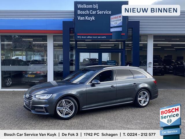 Audi A4 Avant 2.0 TFSI ultra Sport S line Edition / NL-Auto / Cruise-Control / Akoestisch-Glas / Afneembare-Trekhaak / Elektr.-Achterklep / Keyless / LED / Radio-Bluetooth / Navi / Flippers / PDC-Achter / 18'' LMV / ENZ.