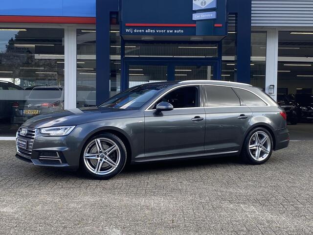 Audi A4 Avant 2.0 TFSI ultra Sport S line Edition / NL-Auto / Cruise-Control / Akoestisch-Glas / Afneembare-Trekhaak / Elektr.-Achterklep / Keyless / LED / Radio-Bluetooth / Navi / Flippers / PDC-Achter / 18'' LMV / ENZ.