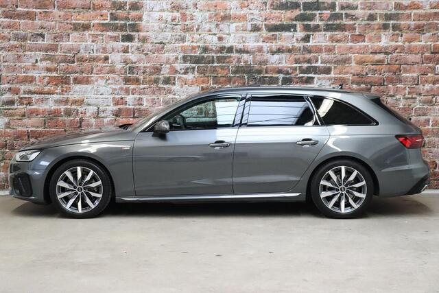 Audi A4 Avant 35 TFSI S Edition Competition Automaat / Panoramadak / Optic Black / Adaptieve Cruise Control / 18 Inch / LED / Stoelverwarming / Navigatiesysteem / Achteruitrijcamera / Extra Getint Glas / Climate Control