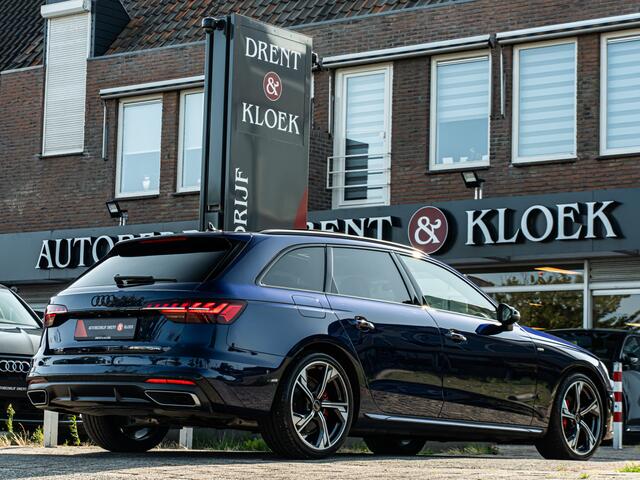 Audi A4 Avant 40 TFSI S edition PANO RS SCHAALSTOEL BLACK OPTIC 19 INCH CAMERA TREKHAAK BOMVOL!!