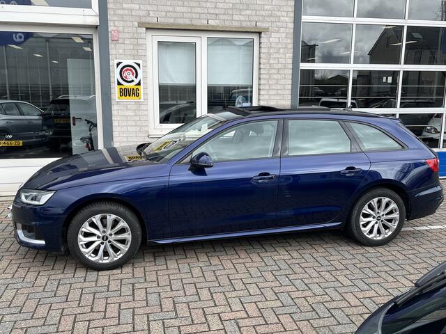 Audi A4 Avant 35 TFSI Advanced Edition / AUTOMAAT/ PANO/ PARK. SENSOREN/ ELEK. ACHTERKLEP/ CRUISE/ LED/ VIRTUAL COCKPIT/ KEYLESS/ STOELVERWARM./ SMARTPHONE INTERFACE/ NAVI/ CLIMA/ DAB/ 17" LMV