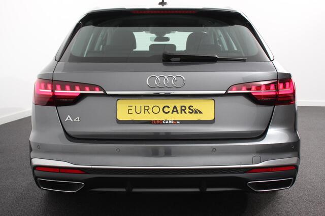 Audi A4 Avant 40 TFSI 204 pk S-tronic S Line Plus Navigatie Adaptive Cruise Control Parkeersensoren Camera Lane Assist Elektrische achterklep Stoelverwarming Ledverlichting Virtual Cockpit Climatronic