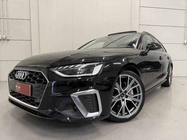 Audi A4 Avant 40 TFSI 204PK S-Line Facelift PANO/TREKHAAK/ACC/MATRIX/20"AUDI-SPORT/STOEL+STUURVERW/PRIVACY/DYNAMIC-LED/SPORT-PAKKET/MYTHOSSCHWARZ/VOLLEDIG AUDI DEALER HISTORIE, NET OH BEURT GEHAD
