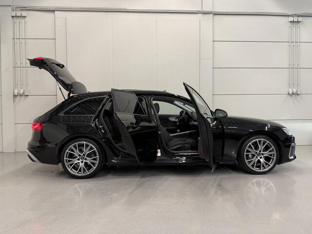 Audi A4 Avant 40 TFSI 204PK S-Line Facelift PANO/TREKHAAK/ACC/MATRIX/20"AUDI-SPORT/STOEL+STUURVERW/PRIVACY/DYNAMIC-LED/SPORT-PAKKET/MYTHOSSCHWARZ/VOLLEDIG AUDI DEALER HISTORIE, NET OH BEURT GEHAD
