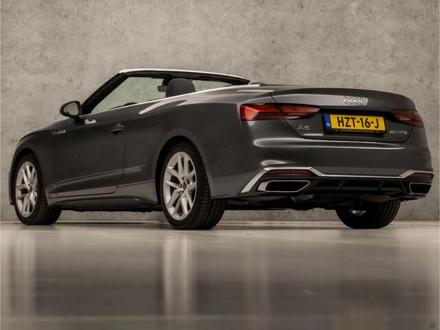 Audi A5 Cabriolet 40 TFSI S-Line Sport 204Pk Automaat (VIRTUAL COCKPIT, APPLE CARPLAY, GROOT NAVI, LEDER/ALCANTARA, MEMORY SEATS, ADAPTIVE CRUISE, STOELVERWARMING, SFEERVERLICHTING, KEYLESS, DAB+, NIEUWSTAAT)