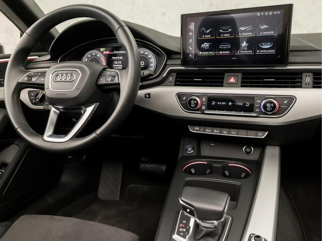 Audi A5 Cabriolet 40 TFSI S-Line Sport 204Pk Automaat (VIRTUAL COCKPIT, APPLE CARPLAY, GROOT NAVI, LEDER/ALCANTARA, MEMORY SEATS, ADAPTIVE CRUISE, STOELVERWARMING, SFEERVERLICHTING, KEYLESS, DAB+, NIEUWSTAAT)