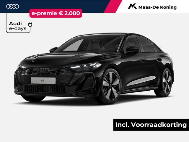 Audi A5 Limousine 2.0 e-hybrid quattro S edition 299 PK · Tech plus · Elektrisch verstelbare voorstoelen · Elek. wegklapbare trekhaak · Bekleding Leder/Alcantara