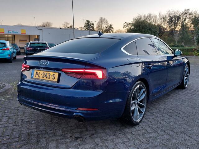Audi A5 Sportback 2.0 TFSI 190pk Automaat Pro Line | Origineel NL | Navi | Clima | Cruise | Led Koplampen | Bluetooth Carkit+Streaming | Licht+Regensensor | Privacy Glass | 19''lm | Trekhaak