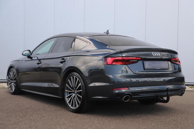 Audi A5 Sportback 35 TFSI Sport S-line black edition Trekhaak Virtual Cockpit LED Matrix Navigatie Half Leder Stoelverwarming Sfeerverlichting 19 inch LMV NAP Dealer Onderhouden!