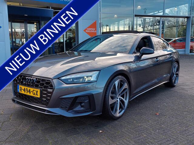 Audi A5 Sportback 35 TFSI 150pk Automaat S-Edition | Origineel NL | Navi | Clima | Cruise | Panorama Schuifdak | Led koplampen | Stoelverwarming | Pdc V+A+Camera | Privacy Glass | 20''lm