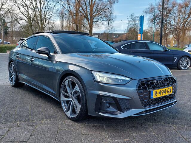 Audi A5 Sportback 35 TFSI 150pk Automaat S-Edition | Origineel NL | Navi | Clima | Cruise | Panorama Schuifdak | Led koplampen | Stoelverwarming | Pdc V+A+Camera | Privacy Glass | 20''lm