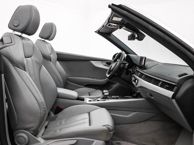 Audi A5 Cabriolet 40 TFSI 190pk S-tronic Design Pro Line Plus · Camera · Navigatie · Alarm Klasse 3 · P-Sensoren · Limiter · Stoelverwarming · Climatronic · Trekhaak · 19'' Inch ·