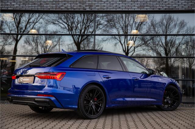 Audi A6 Avant 55 TFSI e quattro Pro Line S Competition Ultra blauw, Panoramadak, 3D camera, B&O, Trekhaak,