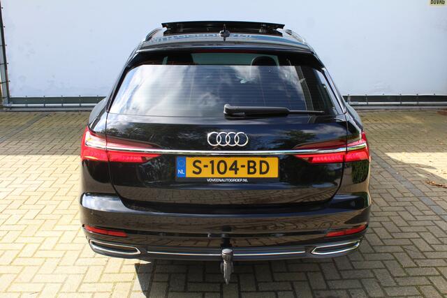 Audi A6 Avant 40 TDI S edition | Incl. 12 maanden Garantie | Panorama dak | Elektrisch wegklapbare trekhaak | Elektrisch verstelbare stoelen met memory | Elektrische kofferbakklep | Keyless entry/start | Stoelverwarming | Adaptive cruise | Navigatie | Schuif/kant