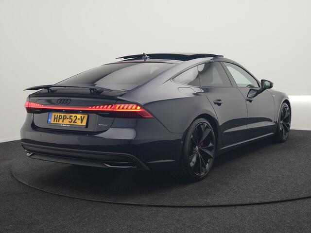 Audi A7 Sportback 50 TFSI e Quattro 2x S Line PHEV 299pk | Trekhaak Af Fabriek | Panodak | Head Up | Adaptive Cruise | Bang & Olufsen | 360 Camera | Alcantara Sportstoelen Memory & Verwarmd | Matrix LED | Stuur Verwarmd | Sfeerverlichting | Keyless | Plug In Hybr