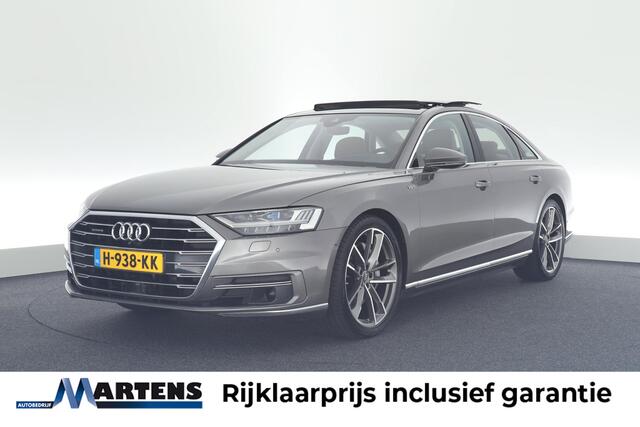 Audi A8 55 TFSI 340pk quattro Pro Line Plus Cognac Leder B&O Panoramadak Memory 360Camera Head-Up Standkachel Keyless Navigatie