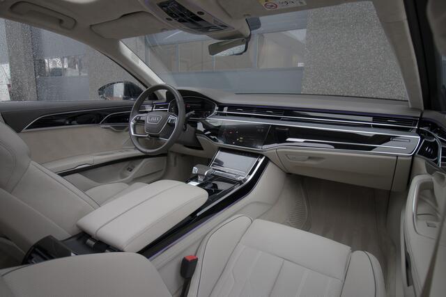 Audi A8 60 TFSI e Quattro Pro Line Plus | PHEV | Pano | Luchtvering | B&O | Matrix Laser LED | Alcantara Hemel | Leder Uitgebreid | Tour | Piano Lak | Sfeer | 3D 360 View | HUD | Dealer Onderhouden | Garantie