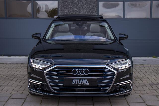 Audi A8 60 TFSI e Quattro Pro Line Plus | PHEV | Pano | Luchtvering | B&O | Matrix Laser LED | Alcantara Hemel | Leder Uitgebreid | Tour | Piano Lak | Sfeer | 3D 360 View | HUD | Dealer Onderhouden | Garantie