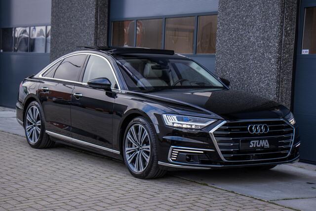 Audi A8 60 TFSI e Quattro Pro Line Plus | PHEV | Pano | Luchtvering | B&O | Matrix Laser LED | Alcantara Hemel | Leder Uitgebreid | Tour | Piano Lak | Sfeer | 3D 360 View | HUD | Dealer Onderhouden | Garantie