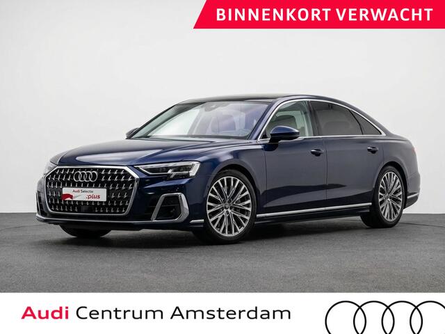 Audi A8 60 TFSI e quattro Lang 462pk | Komt begin juni binnen | Panoramadak | Ventilatie + massage voor en achter | HUD | Luchtvering