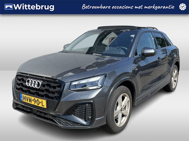 Audi Q2 35 TFSI S-Line / AUTOMAAT/ GARANTIE TM 07-2029/ PANO/ 2X S-LINE/ ACC/ PARK.SENSOREN V+A/ CAMERA/ SMARTPHONE INTERFACE/ STOELVERWARM./ ELEK.ACHTERKLEP/ KEYLESS/ DIGITAL DASH/ NAVI/ DAB/ CLIMA/ LED/ 17'' LMV