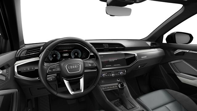 Audi Q3 45 TFSI e S edition Audi design selection - S line exterieurbumpers - Trekhaak - Achterbank plus - Voorstoelen elektrisch verstelbaar/verwarmbaar - 360 graden camera - Audi virtual cockpit plus -
