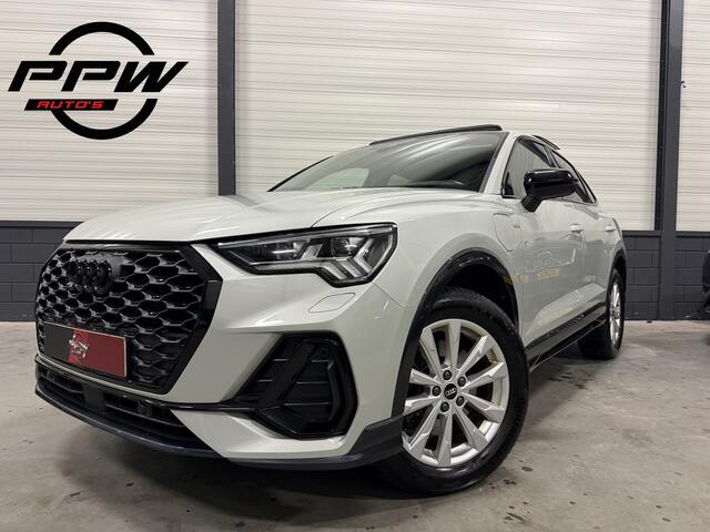 Audi Q3 Sportback 45 TFSI e S-Line PANO/B&O/TREKHAAK/VOL-LEER/MATRIX/MEMORY/SFEER/ACC/KEYLESS/ALCANTARA-INTERIEURDELEN/PRIVACY/BLACK-OPTIC/TAUSILBER/VOLLEDIG AUDI DEALER HISTORIE
