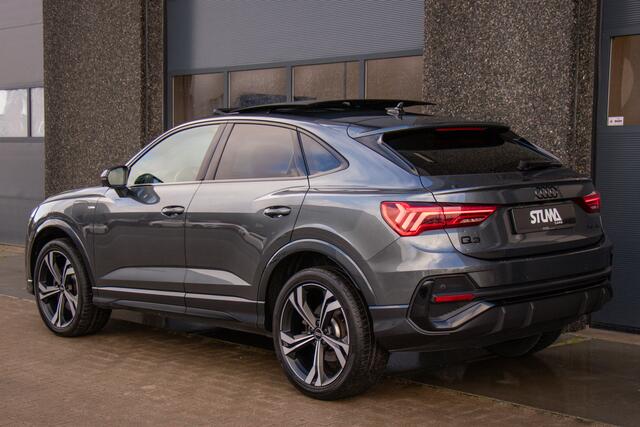 Audi Q3 Sportback 45 TFSI e S Edition | S-Line | Pano | Carbon | Leer | Sonos HD Audio | Camera | ACC | Matrix LED | Climate | Sfeer | DAB | Virtual | Stoelverwarming | Electrische Stoelen + Memory | Black Pack | 20 Inch | 1 Eigenaar | Dealer Onderhouden | Garant