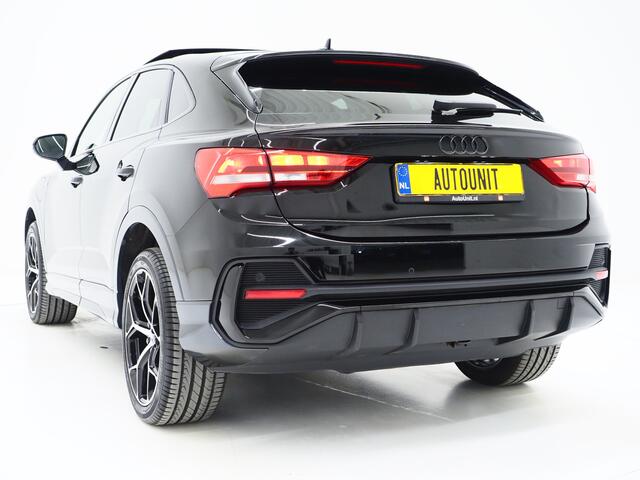Audi Q3 Sportback 45 TFSI e Full Black | Panoramadak | Leder | Sfeerlicht | Cruise | DAB | Virtual | Donkere Hemel | Carplay