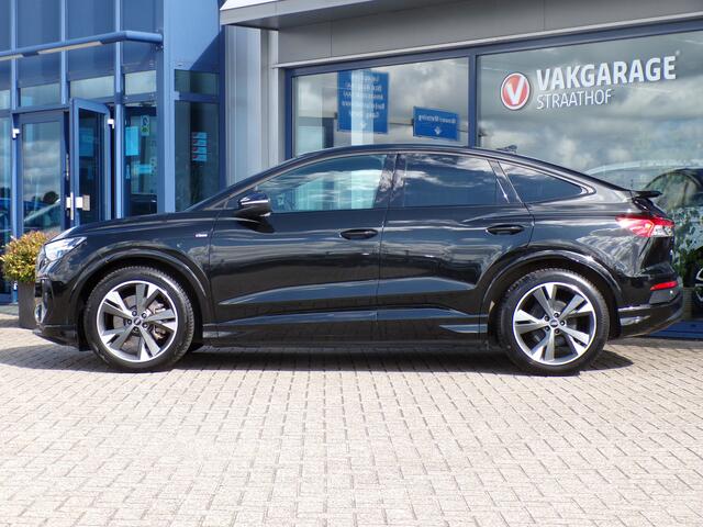 Audi Q4 Sportback E-Tron 40 S-line Competition 77 kWh, SOH 96% / Warmtepomp / Elektr. trekhaak / Matix LED / Camera / Carplay + Android Auto / 20' LMV